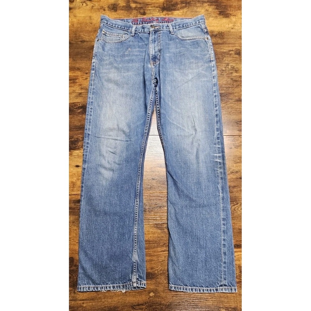 The Territory Ahead Selvedge Jeans 35x31 Mid Rise Blue Cotton Denim